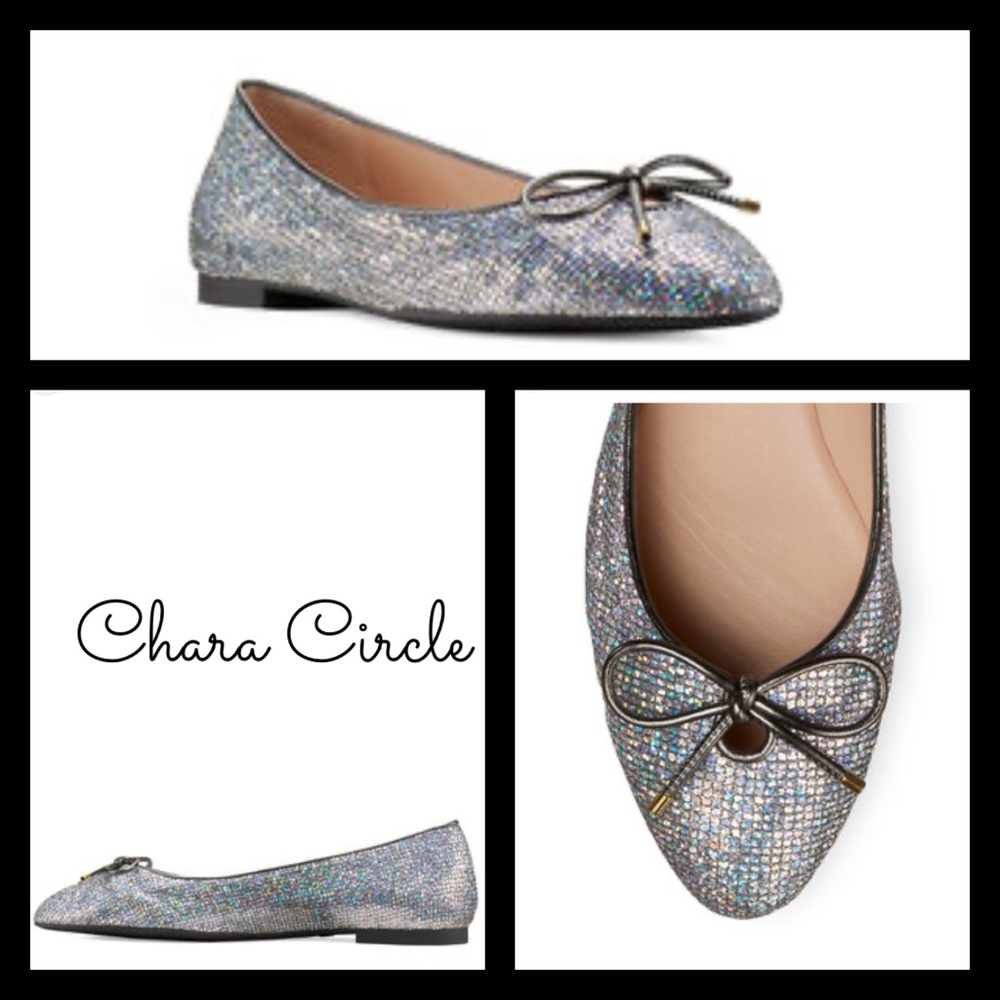 Stuart Weizman glitter ballet flats